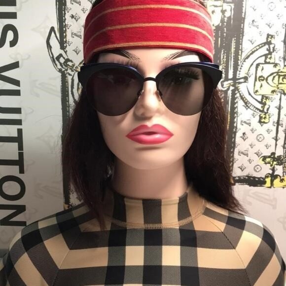 New Authentic CHRISTIAN DIOR Metal DioramaClub Sunglasses – Black & Blue - Picture 7 of 13